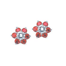 Genuine Ruby Earrings 14k