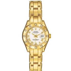 Rolex Oyster Perpetual Lady Datejust Pearlmaster 18kt Yellow Gold Diamond Ladies Watch 80318-PM